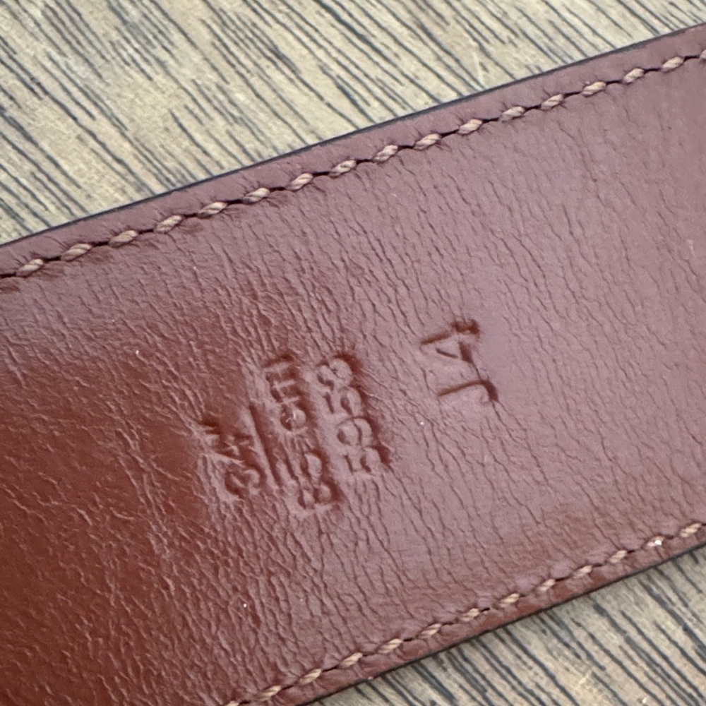Coach FS5953 men's belt in brown calfskin leather with a solid brass buckle 34" - Picture 3 of 6